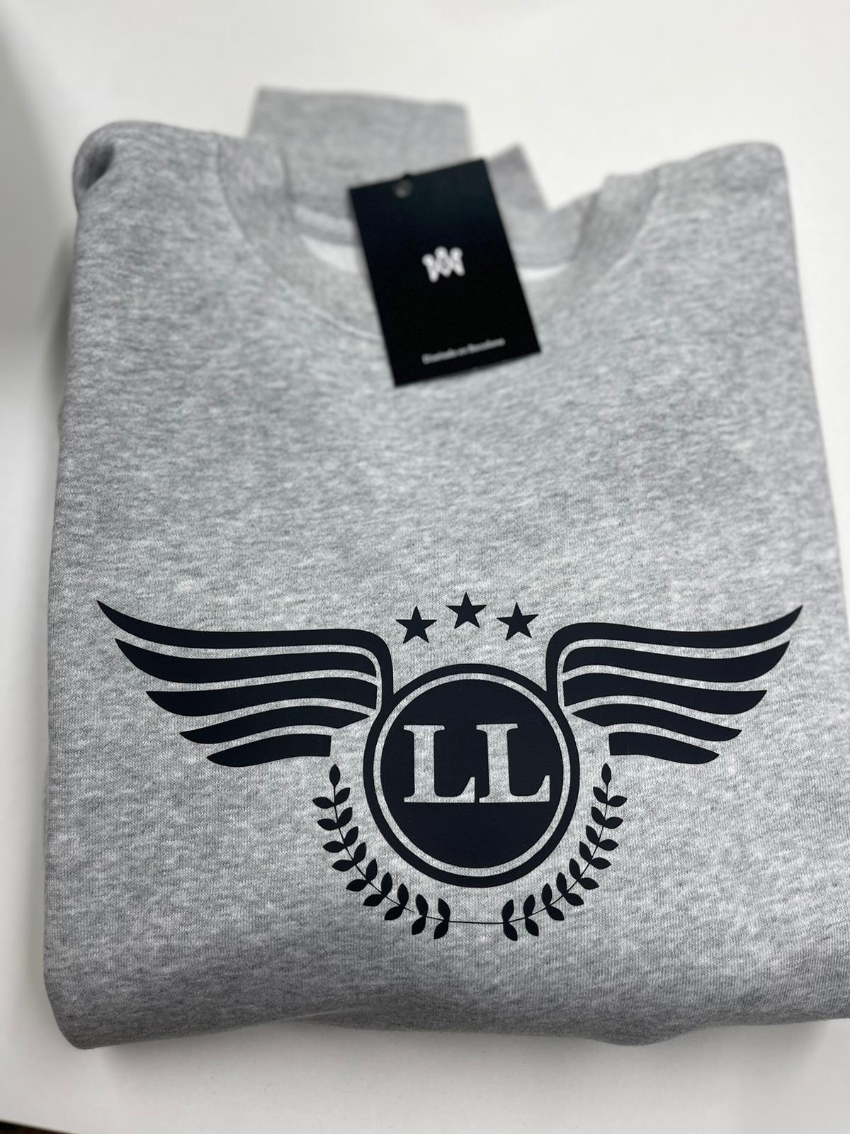 Sudadera gris Top gun | Iniciales