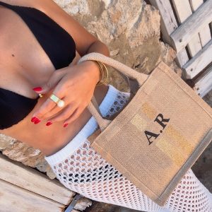 Tote Ibiza mini glitter + neceser |  iniciales