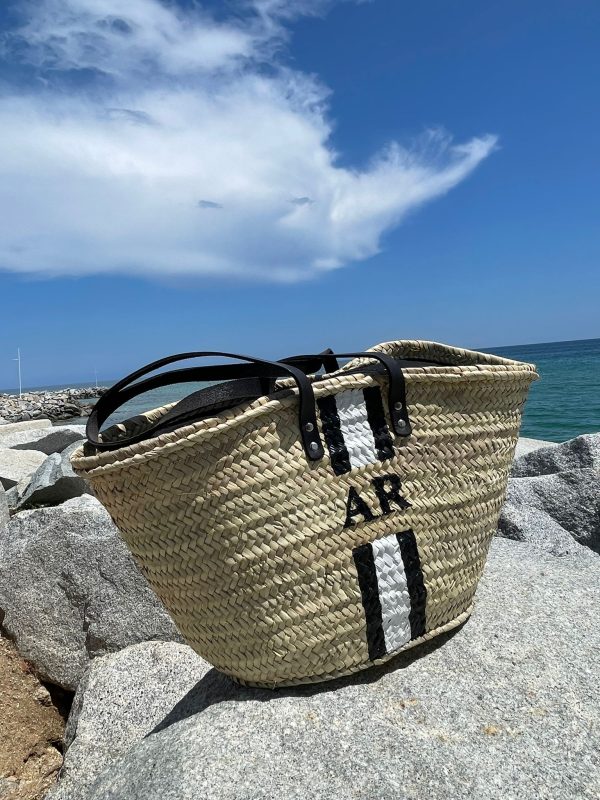 Capazo playa Mykonos | handmade iniciales personalizadas - Imagen 3
