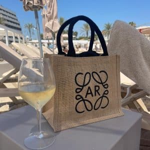 Pack tote mini Capri + neceser | iniciales black