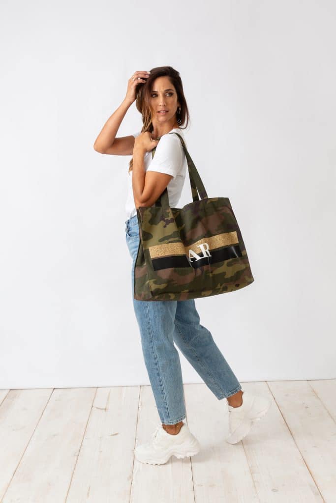 Tote Bag Xl Militar Iniciales Ana Romo