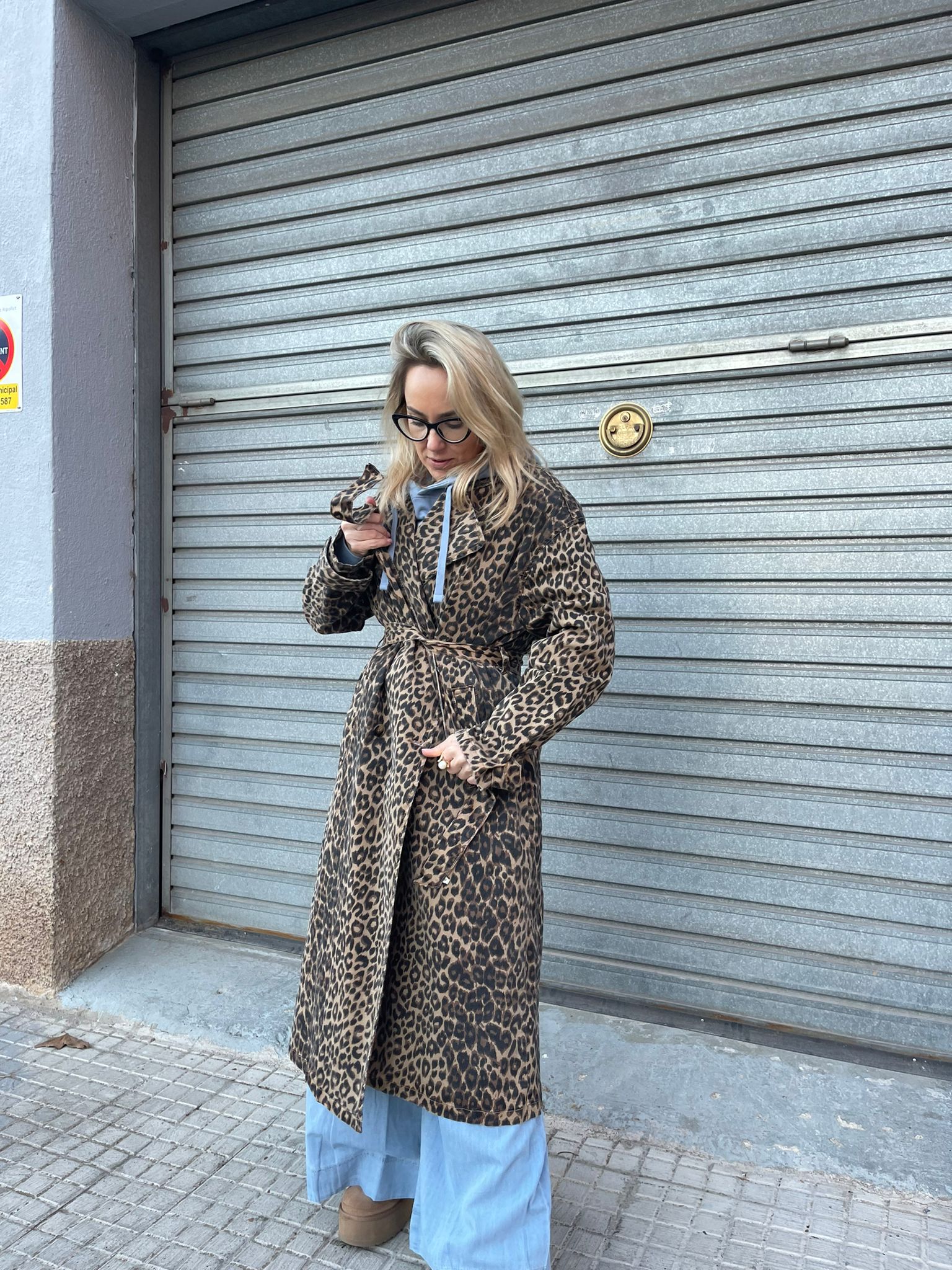 Gabardina animal print