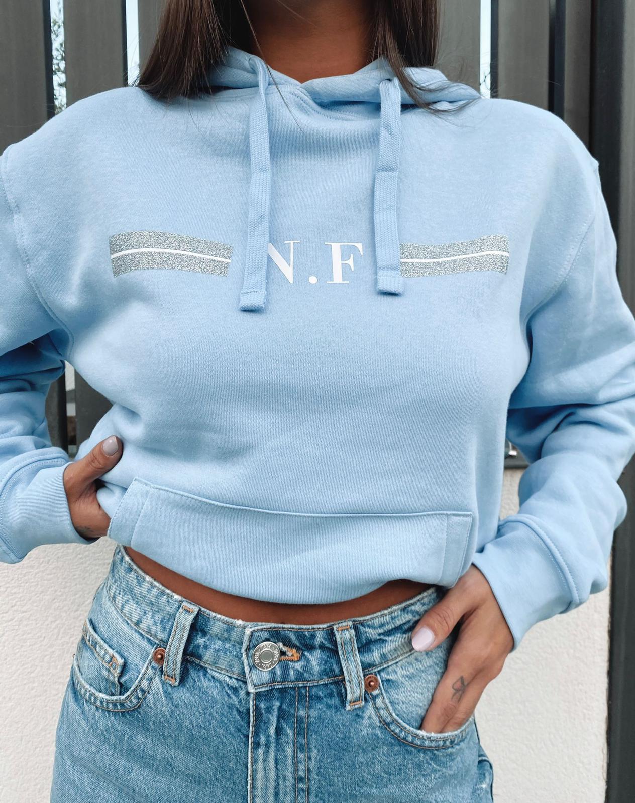 Sudadera iniciales Azul bebé