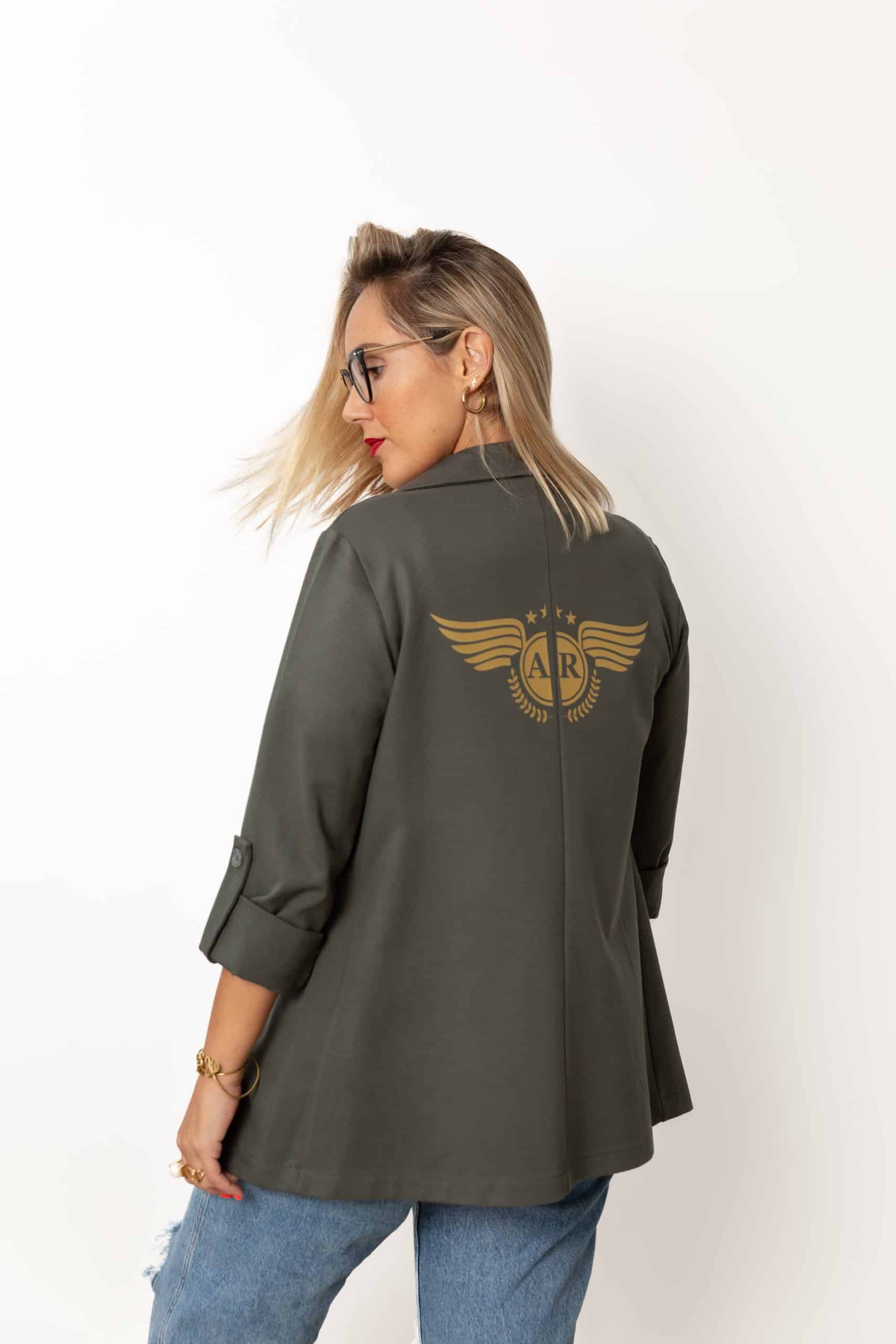 Blazer verde “Top Gun”| personalizable iniciales