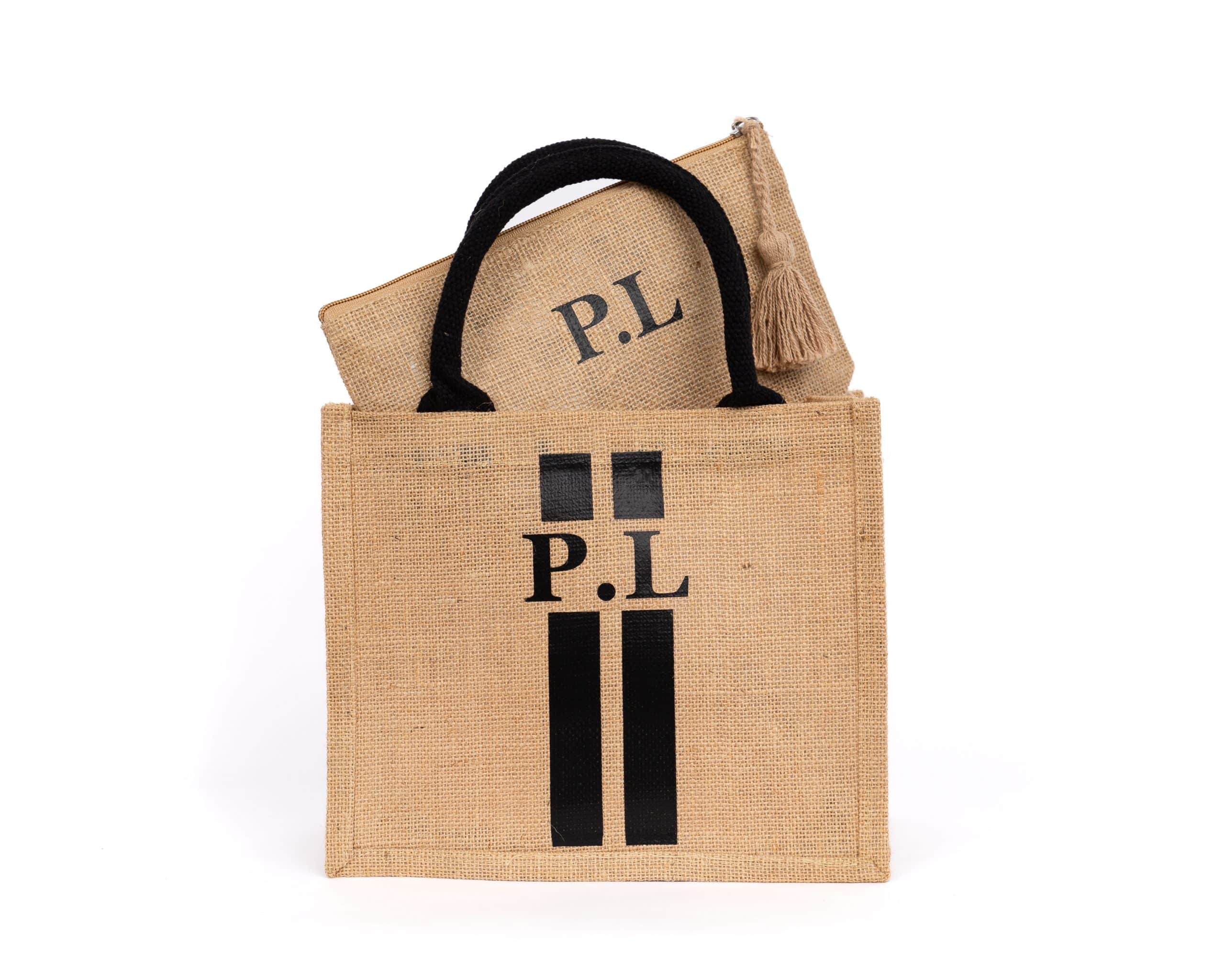 Pack Tote mini ibiza + neceser| personalizado iniciales