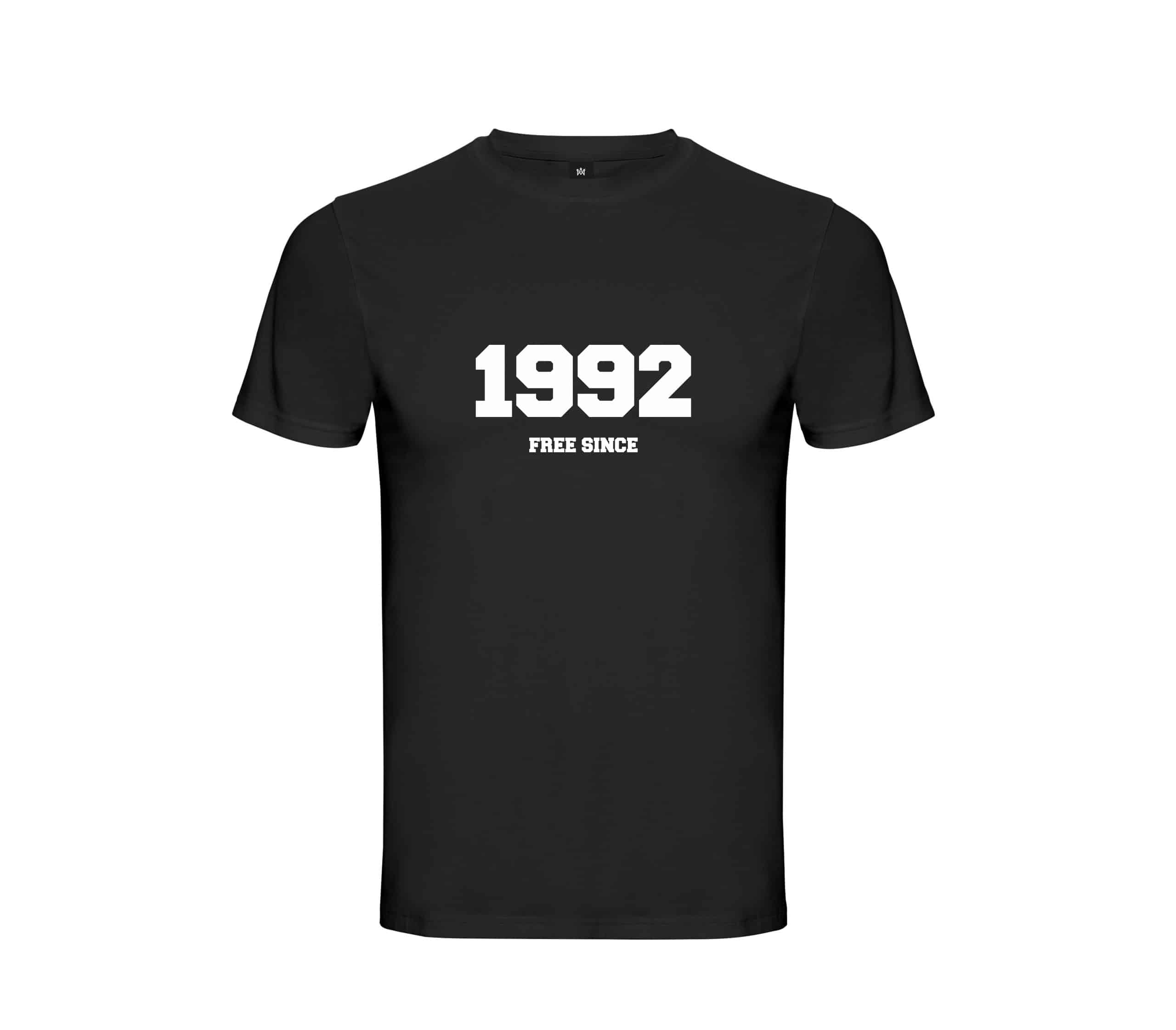 Camiseta unisex “Free Since” | año personalizado